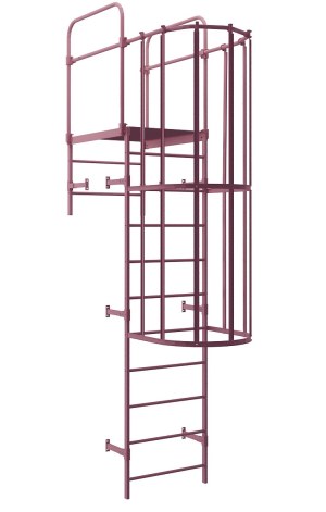 Пожарные лестницы Borge П1-2 с защитным экраном