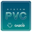 Водосточная система Galeco из ПВХ. Специальный логотип