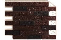 Фасадные панели Wandstein Кирпич: цвет Тёмно-коричневый