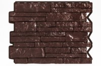 Фасадные панели Wandstein Парфир: цвет Тёмно-коричневый